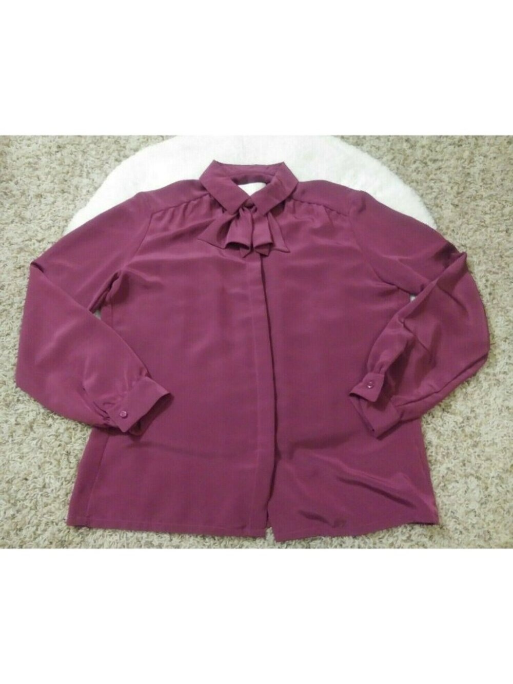 Vintage Country Sophisticates Pendleton Womens Maroon Red Top Blouse 12 Large